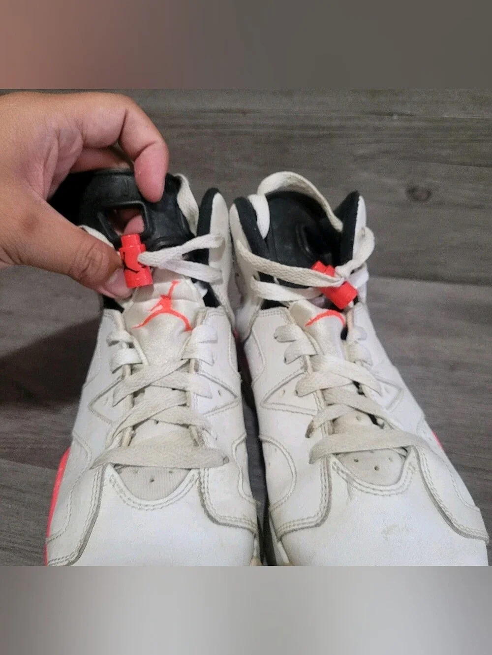 jordan retro 6 infrared white gs size 6y Basketball Shoes Youth